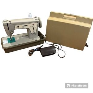 Vintage Fashion Mate Singer Sewing Machine Model 237‎ Carrying Case Heavy Duty